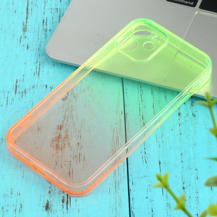 For iPhone 12 mini Straight Edge Gradient Color TPU Protective Case