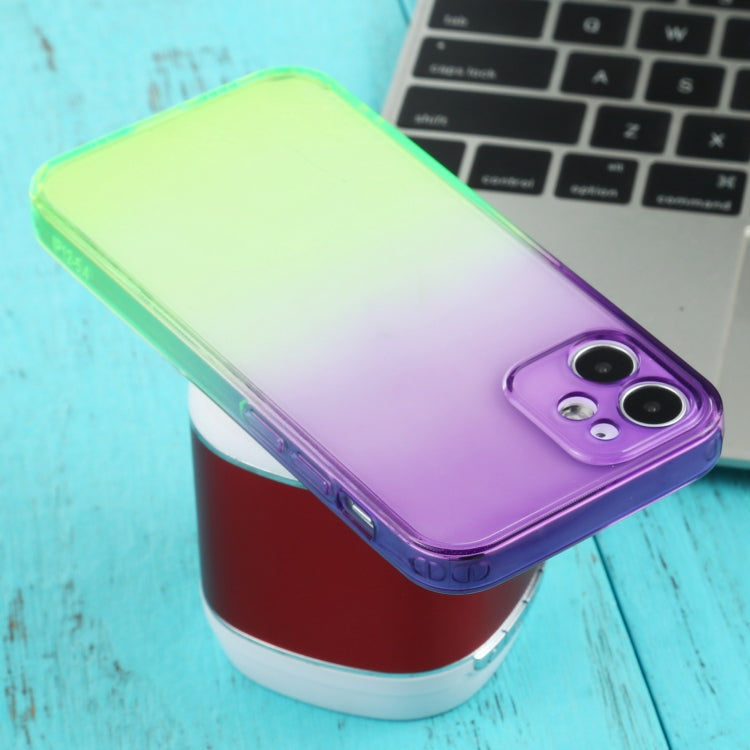 For iPhone 12 mini Straight Edge Gradient Color TPU Protective Case