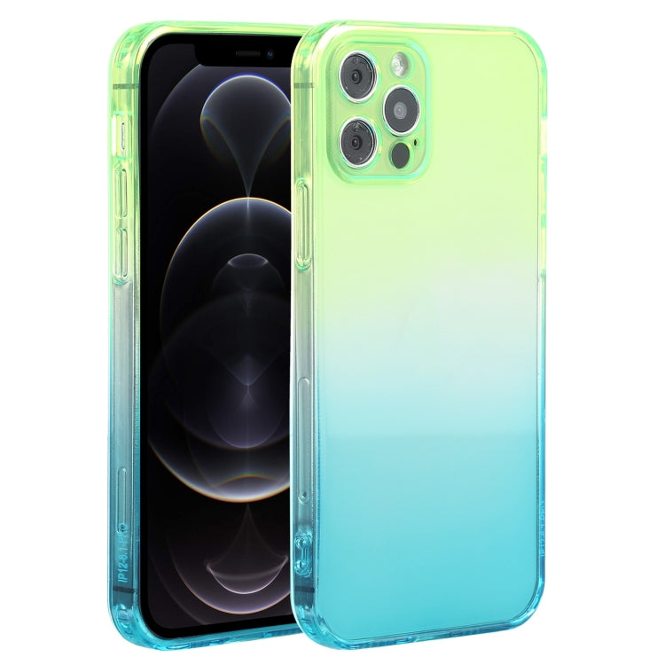 For iPhone 12 Pro Straight Edge Gradient Color TPU Protective Case