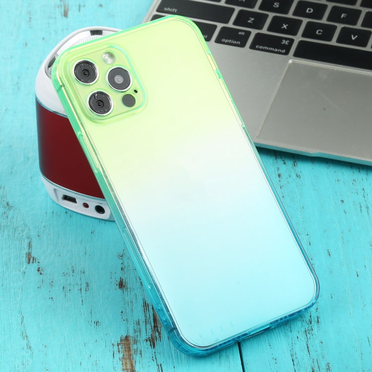 For iPhone 12 Pro Straight Edge Gradient Color TPU Protective Case