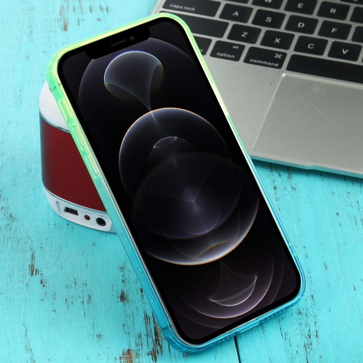 For iPhone 12 Pro Straight Edge Gradient Color TPU Protective Case