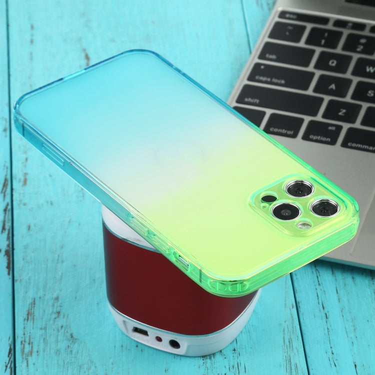 For iPhone 12 Pro Straight Edge Gradient Color TPU Protective Case