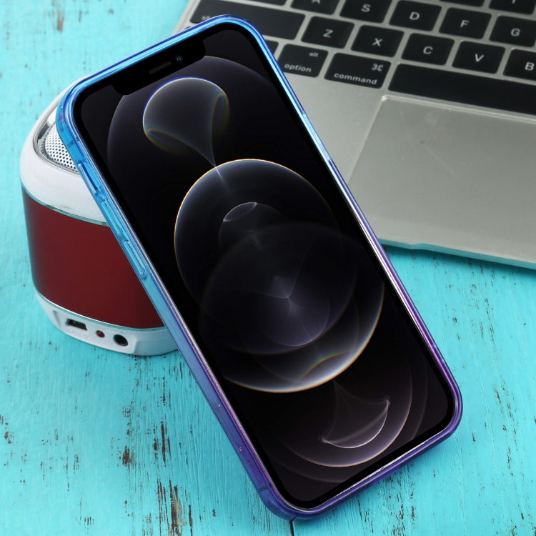 For iPhone 12 Pro Straight Edge Gradient Color TPU Protective Case