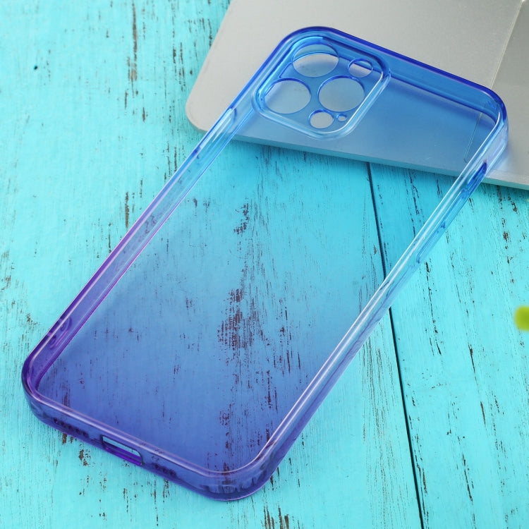 For iPhone 12 Pro Straight Edge Gradient Color TPU Protective Case