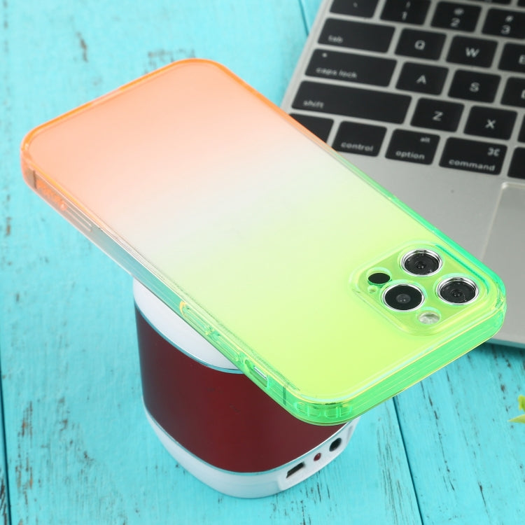 For iPhone 12 Pro Straight Edge Gradient Color TPU Protective Case