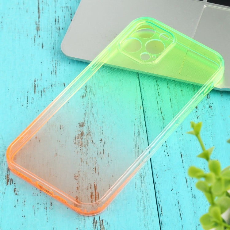 For iPhone 12 Pro Straight Edge Gradient Color TPU Protective Case