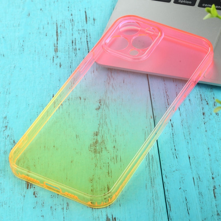 For iPhone 12 Pro Max Straight Edge Gradient Color TPU Protective Case