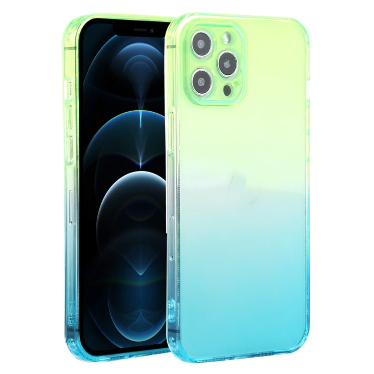 For iPhone 12 Pro Max Straight Edge Gradient Color TPU Protective Case