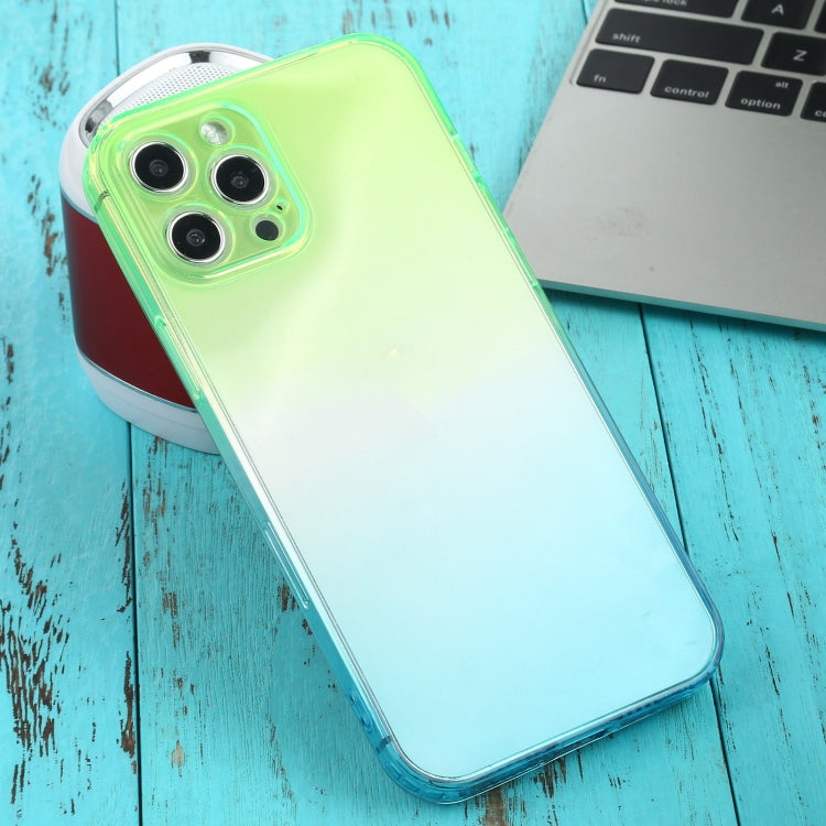 For iPhone 12 Pro Max Straight Edge Gradient Color TPU Protective Case