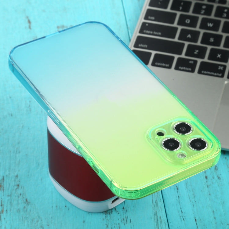 For iPhone 12 Pro Max Straight Edge Gradient Color TPU Protective Case