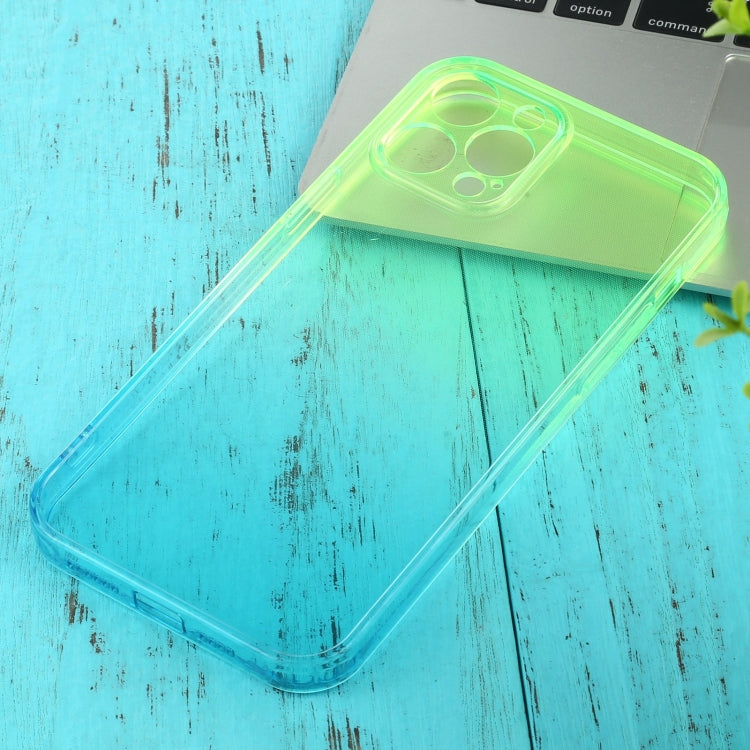 For iPhone 12 Pro Max Straight Edge Gradient Color TPU Protective Case