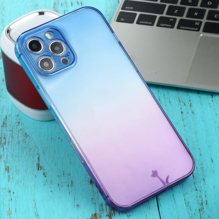 For iPhone 12 Pro Max Straight Edge Gradient Color TPU Protective Case