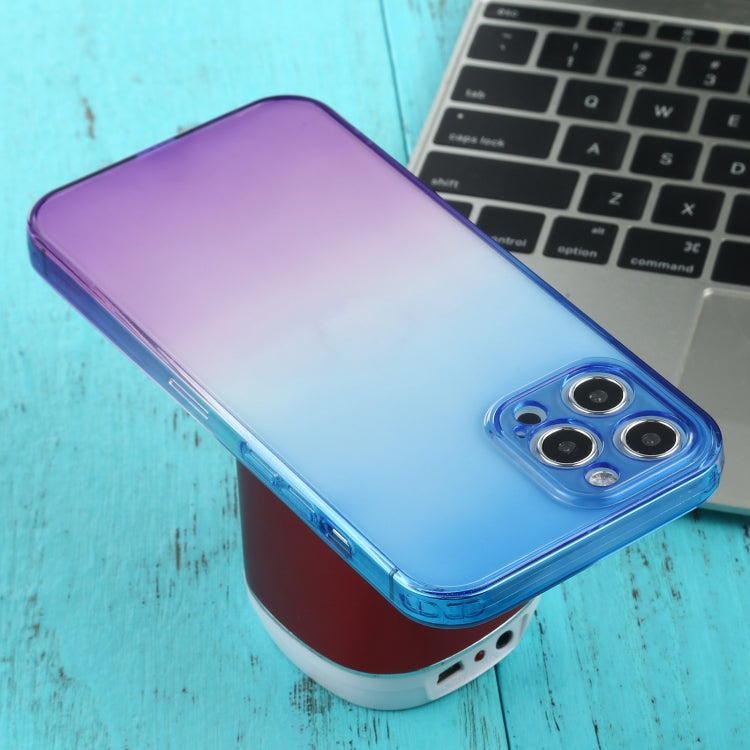 For iPhone 12 Pro Max Straight Edge Gradient Color TPU Protective Case