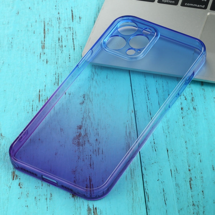 For iPhone 12 Pro Max Straight Edge Gradient Color TPU Protective Case