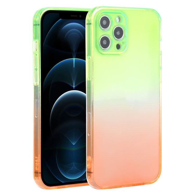 For iPhone 12 Pro Max Straight Edge Gradient Color TPU Protective Case