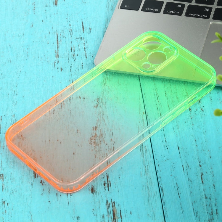 For iPhone 12 Pro Max Straight Edge Gradient Color TPU Protective Case