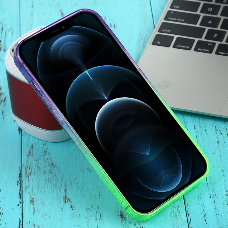 For iPhone 12 Pro Max Straight Edge Gradient Color TPU Protective Case