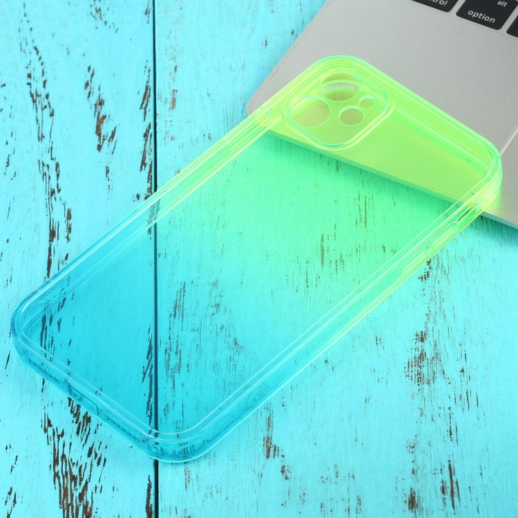 For iPhone 11 Straight Edge Gradient Color TPU Protective Case