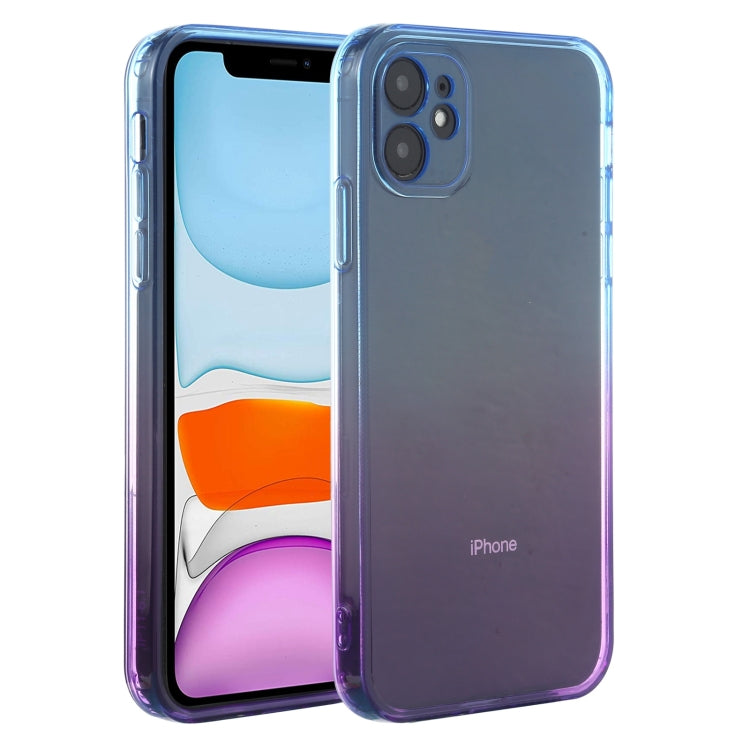 For iPhone 11 Straight Edge Gradient Color TPU Protective Case