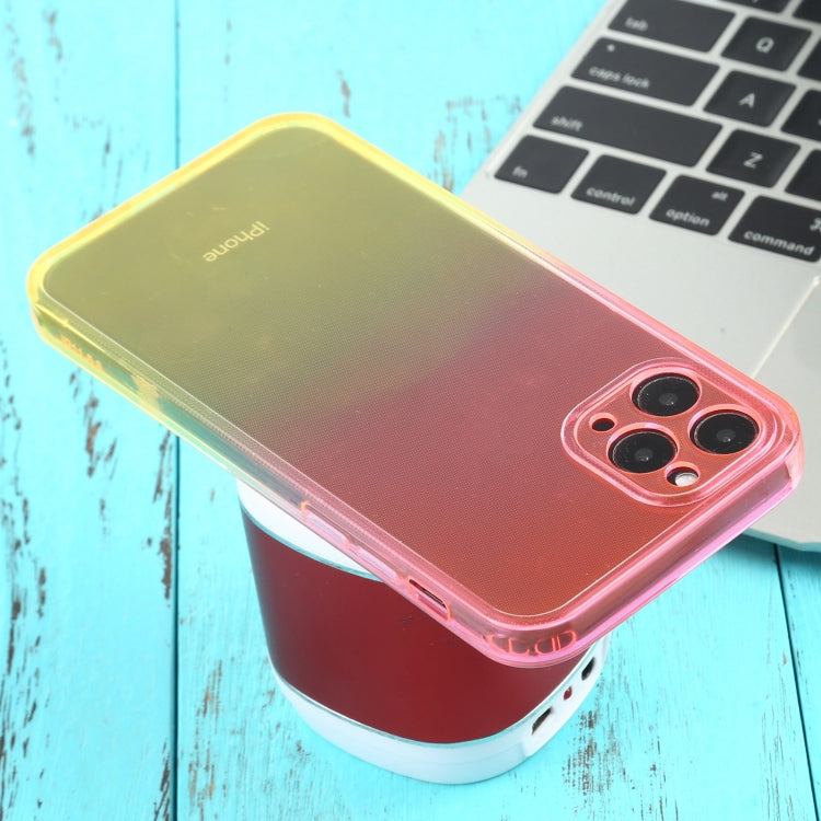 For iPhone 11 Pro Straight Edge Gradient Color TPU Protective Case