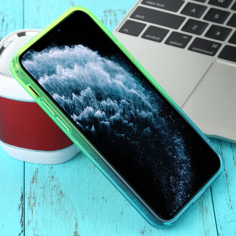 For iPhone 11 Pro Straight Edge Gradient Color TPU Protective Case