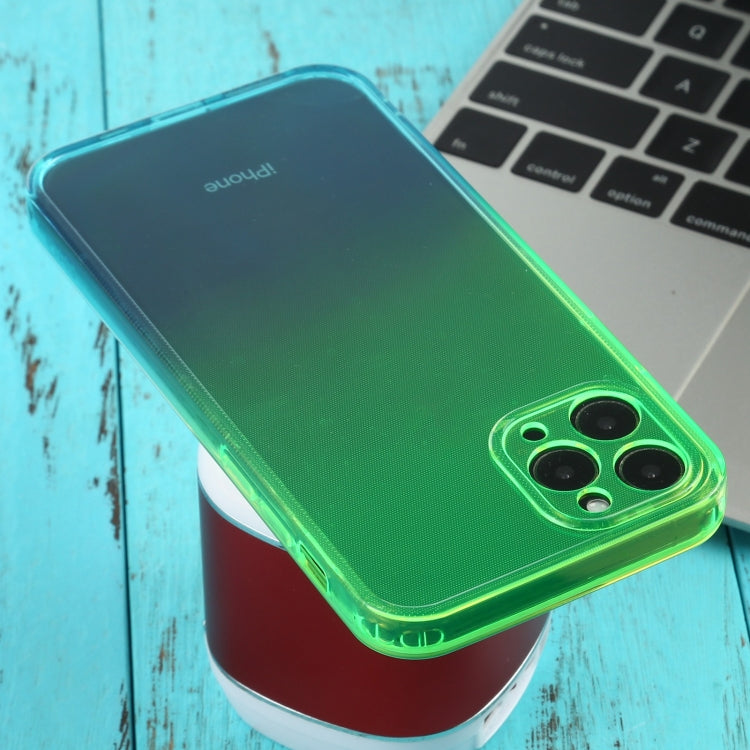 For iPhone 11 Pro Straight Edge Gradient Color TPU Protective Case