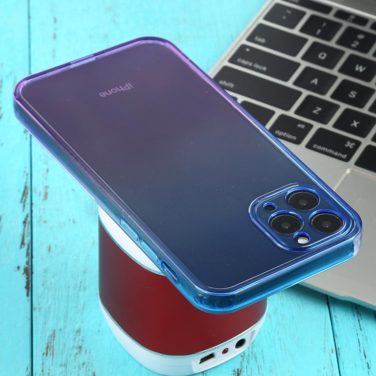 For iPhone 11 Pro Straight Edge Gradient Color TPU Protective Case