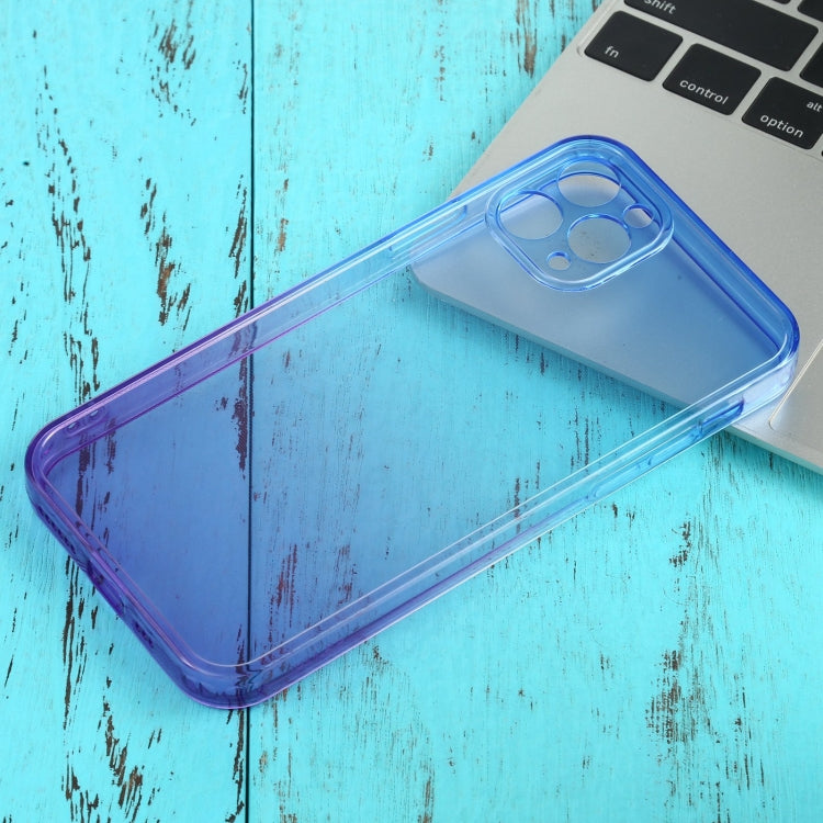 For iPhone 11 Pro Straight Edge Gradient Color TPU Protective Case