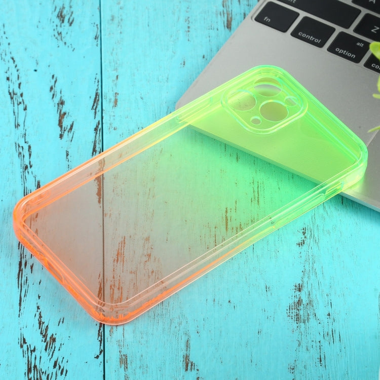 For iPhone 11 Pro Straight Edge Gradient Color TPU Protective Case