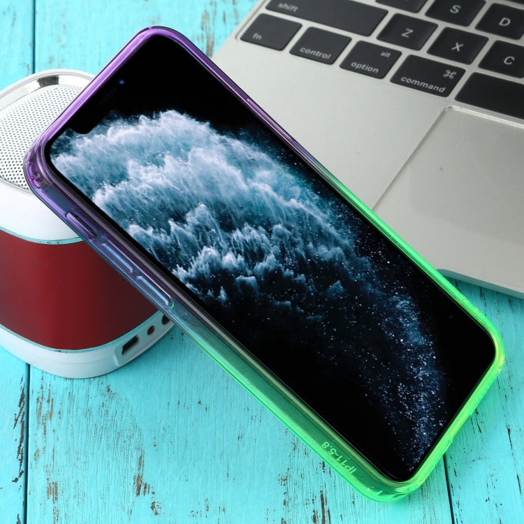 For iPhone 11 Pro Straight Edge Gradient Color TPU Protective Case