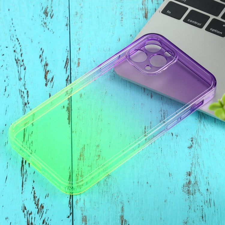 For iPhone 11 Pro Straight Edge Gradient Color TPU Protective Case