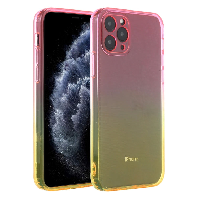 For iPhone 11 Pro Max Straight Edge Gradient Color TPU Protective Case