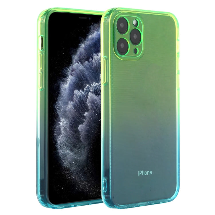 For iPhone 11 Pro Max Straight Edge Gradient Color TPU Protective Case