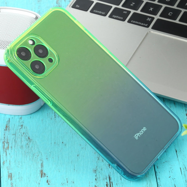 For iPhone 11 Pro Max Straight Edge Gradient Color TPU Protective Case