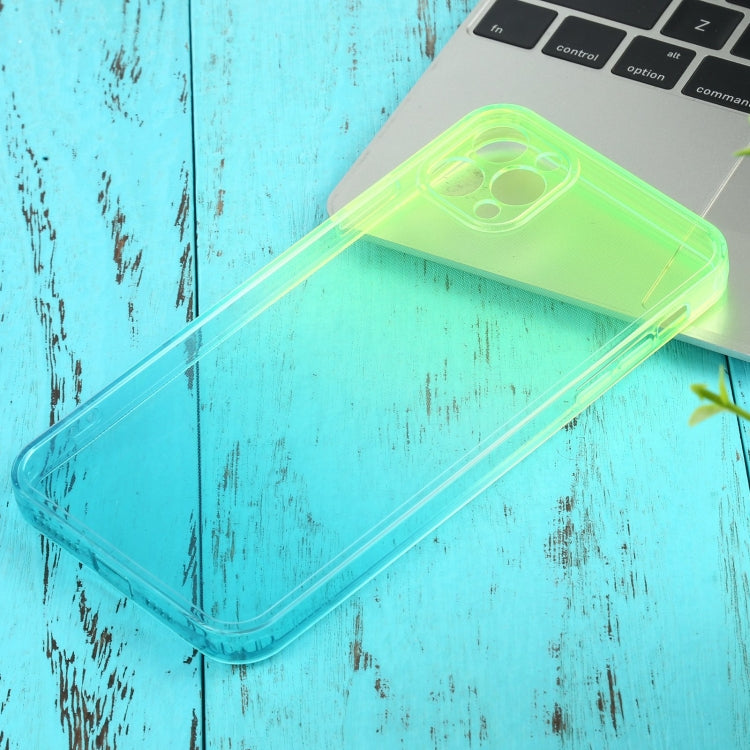 For iPhone 11 Pro Max Straight Edge Gradient Color TPU Protective Case