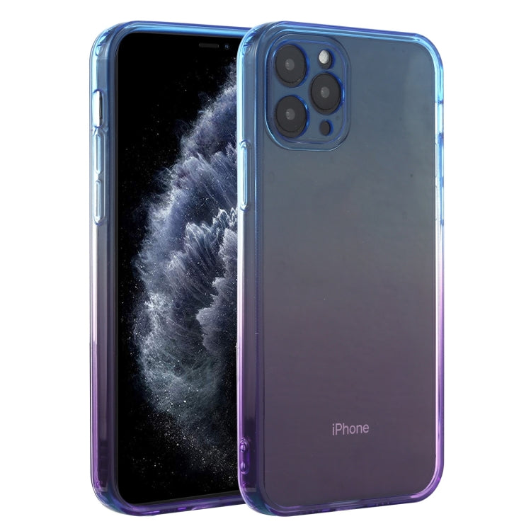 For iPhone 11 Pro Max Straight Edge Gradient Color TPU Protective Case