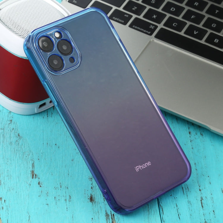 For iPhone 11 Pro Max Straight Edge Gradient Color TPU Protective Case