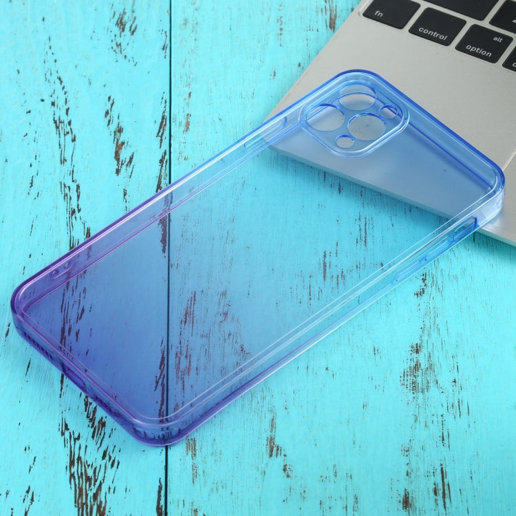 For iPhone 11 Pro Max Straight Edge Gradient Color TPU Protective Case