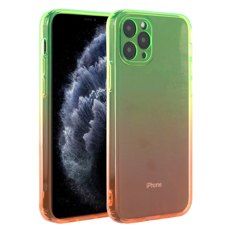 For iPhone 11 Pro Max Straight Edge Gradient Color TPU Protective Case