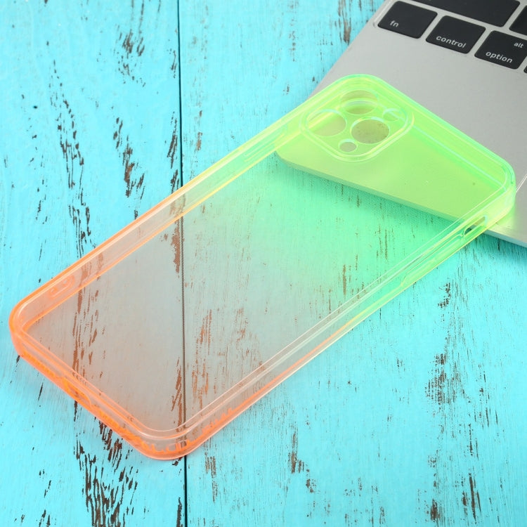 For iPhone 11 Pro Max Straight Edge Gradient Color TPU Protective Case