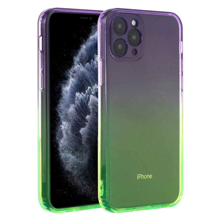 For iPhone 11 Pro Max Straight Edge Gradient Color TPU Protective Case