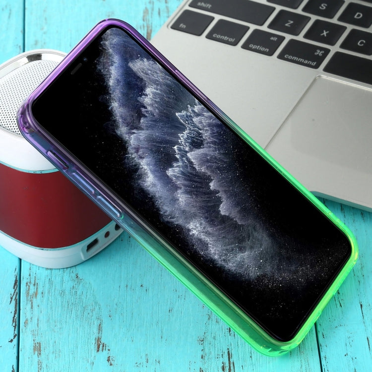 For iPhone 11 Pro Max Straight Edge Gradient Color TPU Protective Case