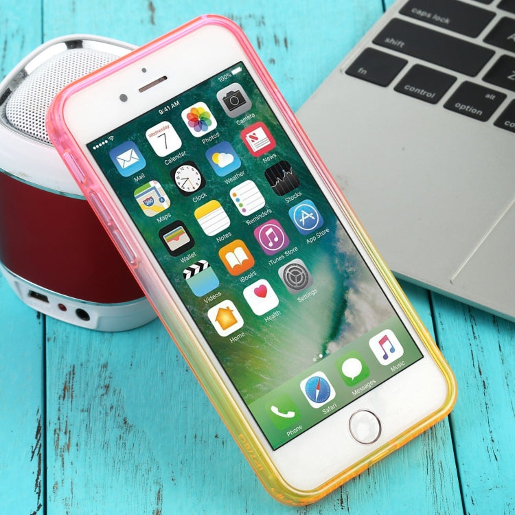 For iPhone SE 2022 / SE 2020 / 8 / 7 Straight Edge Gradient Color TPU Protective Case