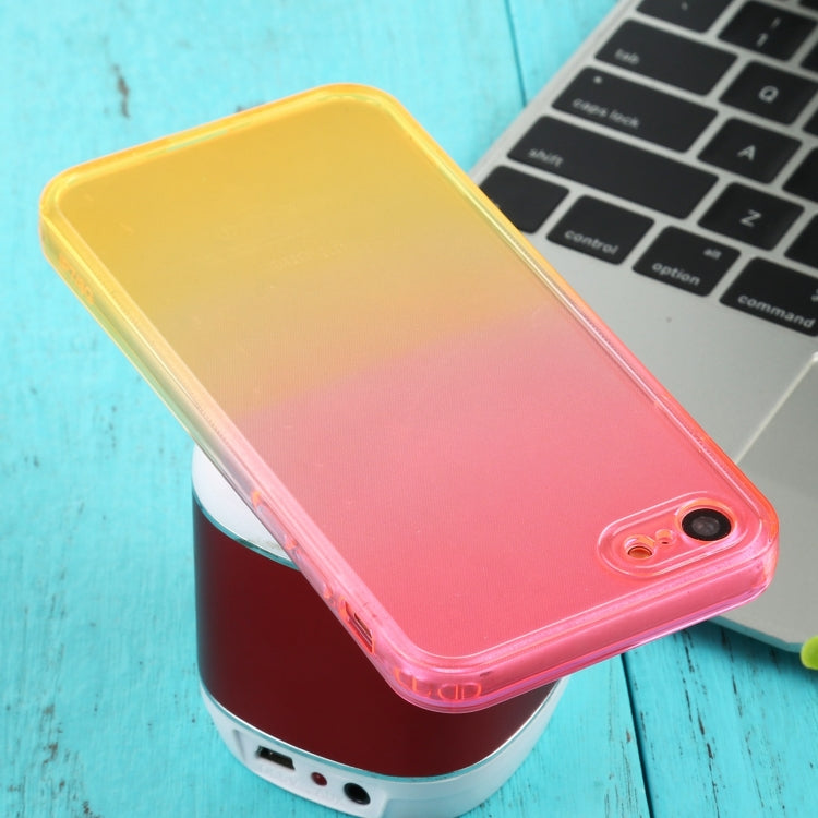 For iPhone SE 2022 / SE 2020 / 8 / 7 Straight Edge Gradient Color TPU Protective Case