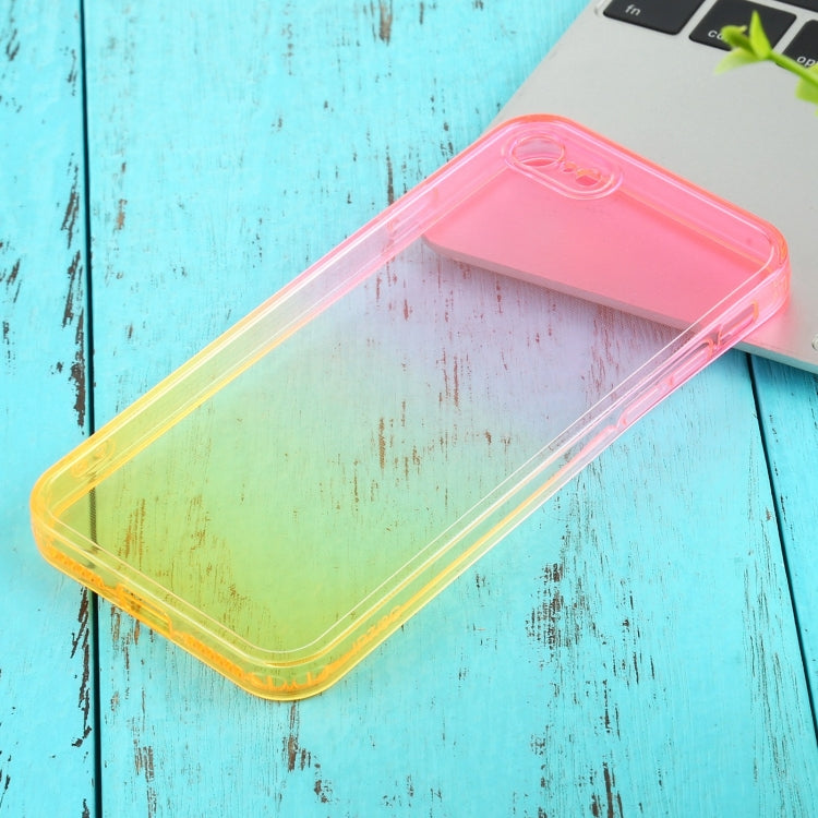 For iPhone SE 2022 / SE 2020 / 8 / 7 Straight Edge Gradient Color TPU Protective Case