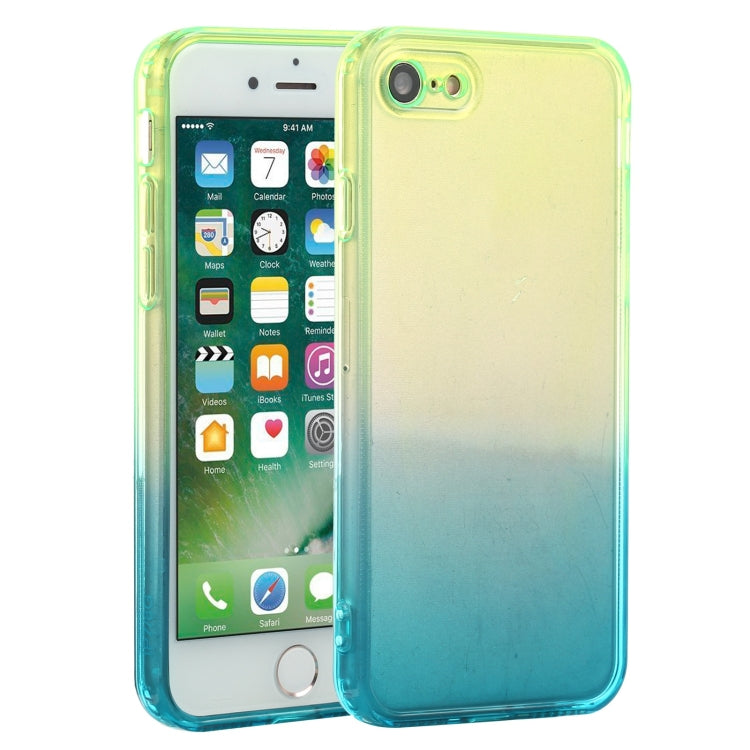 For iPhone SE 2022 / SE 2020 / 8 / 7 Straight Edge Gradient Color TPU Protective Case
