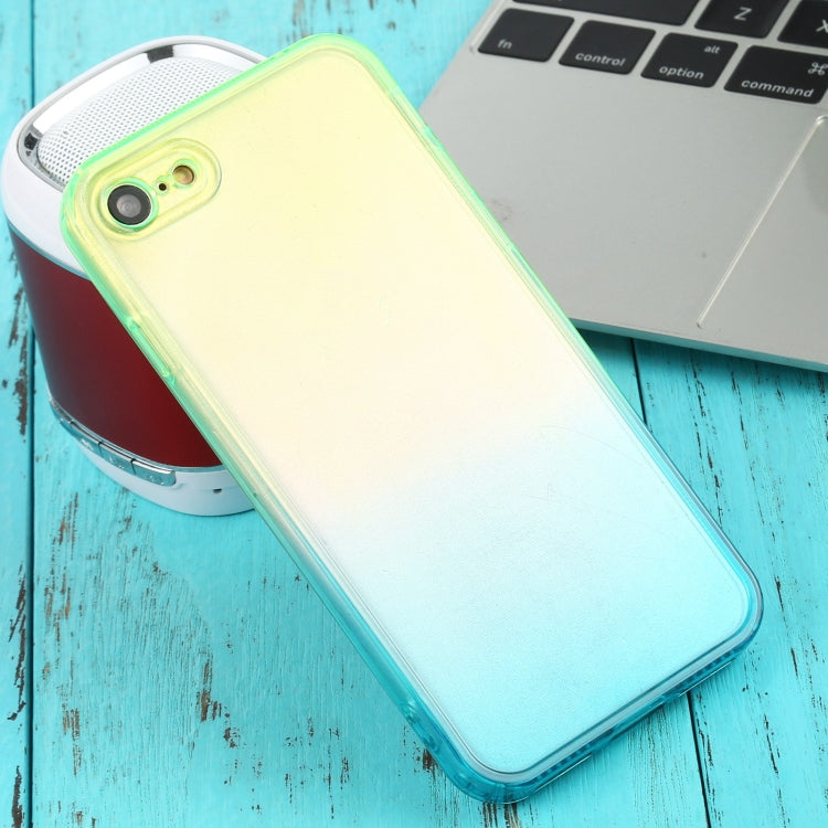 For iPhone SE 2022 / SE 2020 / 8 / 7 Straight Edge Gradient Color TPU Protective Case