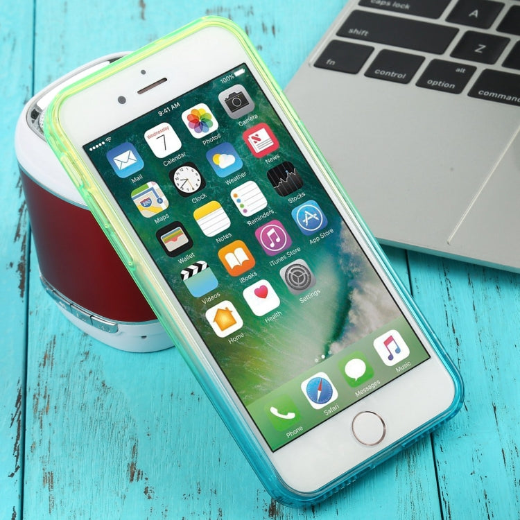 For iPhone SE 2022 / SE 2020 / 8 / 7 Straight Edge Gradient Color TPU Protective Case