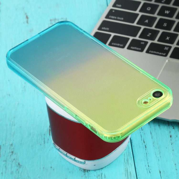 For iPhone SE 2022 / SE 2020 / 8 / 7 Straight Edge Gradient Color TPU Protective Case