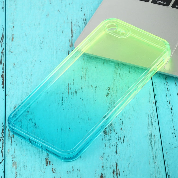 For iPhone SE 2022 / SE 2020 / 8 / 7 Straight Edge Gradient Color TPU Protective Case